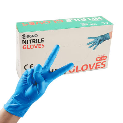 Handschutz-steriles Nitril-chirurgische Handschuhe imprägniern Durchbohren-Beweis-Nitril-Handschuhe