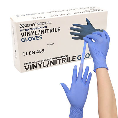 Antidurchbohren-Wegwerfvinylhandschuh-mittlere Größe PVC-Vinylnitril-Mischungs-Handschuhe