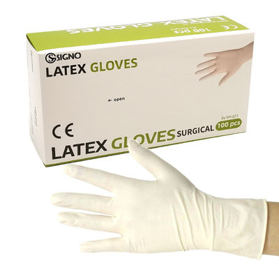 Kundenspezifischer pulverisierter Latex-Handschuh-nicht steriler medizinischer geduldiger Untersuchungshandschuh