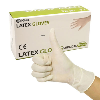 Kundenspezifischer pulverisierter Latex-Handschuh-nicht steriler medizinischer geduldiger Untersuchungshandschuh