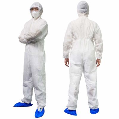 Dauerhafter mikroporöser Wegwerf- chirurgischer Overall Wegwerf-Hazmat-Klage mit Haube