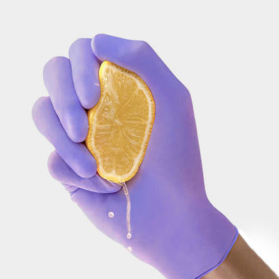 Freies Mil Medical Nitrile Gloves Large-langes Gummipulver des Purpur-5 imprägniern