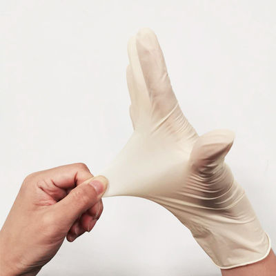 Weiße Wegwerflatex-Handschuhe pulverisierten leicht Gummireinigungshandschuhe 100 PC/Kasten