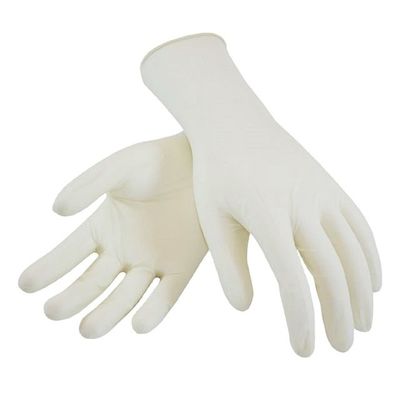 Milchige weiße 240mm Längen-medizinische Latex-Wegwerfhandschuhe umweltsmäßig