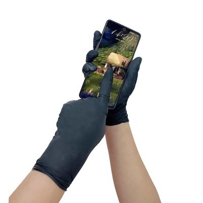 Sterile Nitril-Prüfung MSDS Mil Black Nitrile Gloves Handschuhe/6