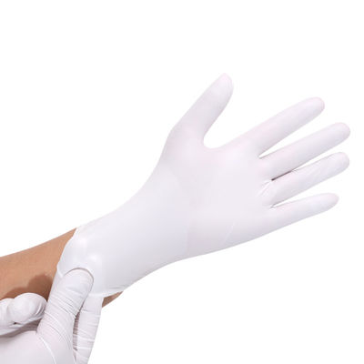 Milchige weiße pulverisierte Latex-Handschuhe SIGNO Wegwerf KEIN DURCHSICKERN