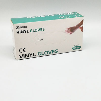 Transparenter Wegwerfvinylhandschuh-Arbeitsschutz saure elastische Antihandschuhe PVCs