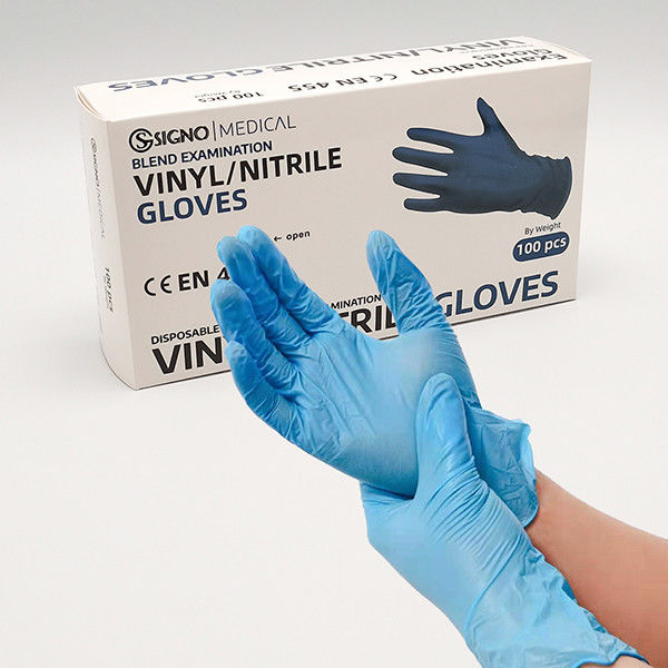 Antidurchbohren-Wegwerfvinylhandschuh-mittlere Größe PVC-Vinylnitril-Mischungs-Handschuhe