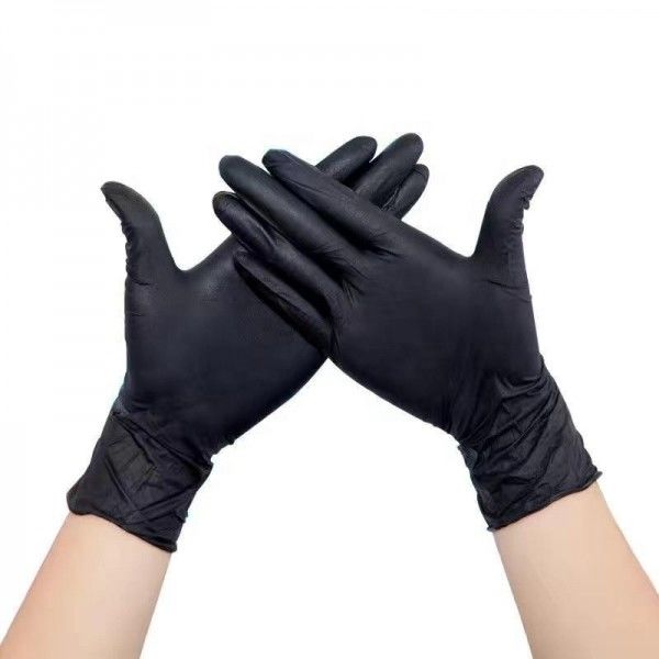Schwarzpulver-maserten freie Nitril-Handschuhe MSDS TDS für Prüfungs-Fingerspitze
