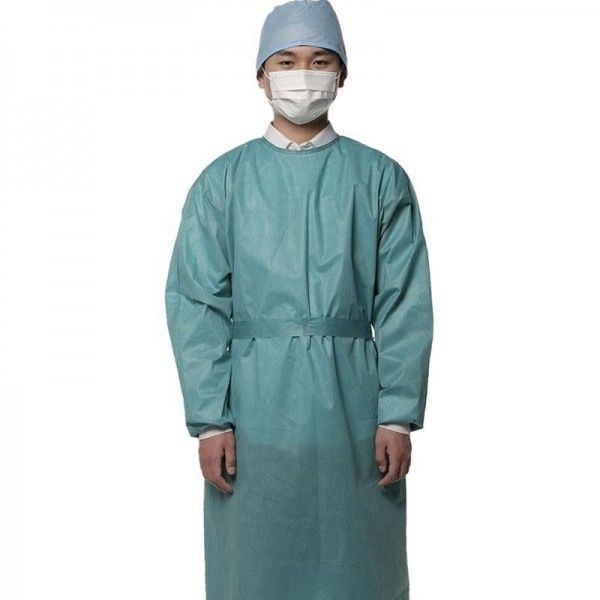 Grün-medizinisches chirurgisches Kleid FDAs ISO13485 verstärkte Wegwerfdoktor Gown