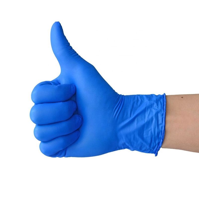 6 Mil Blue Nitrile Disposable Gloves Medium