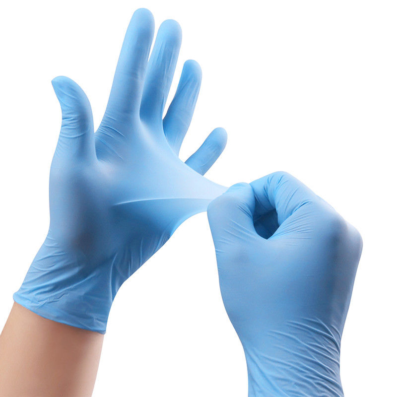 Statische blaue Nitril-Antihandschuhe ASTM D6319/12 Zoll Nitril-Handschuh-