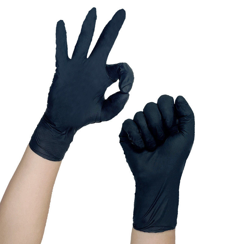 Sterile Nitril-Prüfung MSDS Mil Black Nitrile Gloves Handschuhe/6