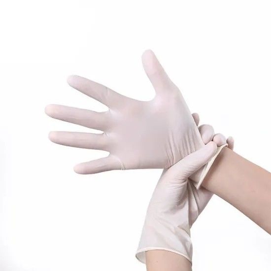 Wasserdichte medizinische Chirurgie EN374 pulverisierte die antistatischen Latex-Handschuhe