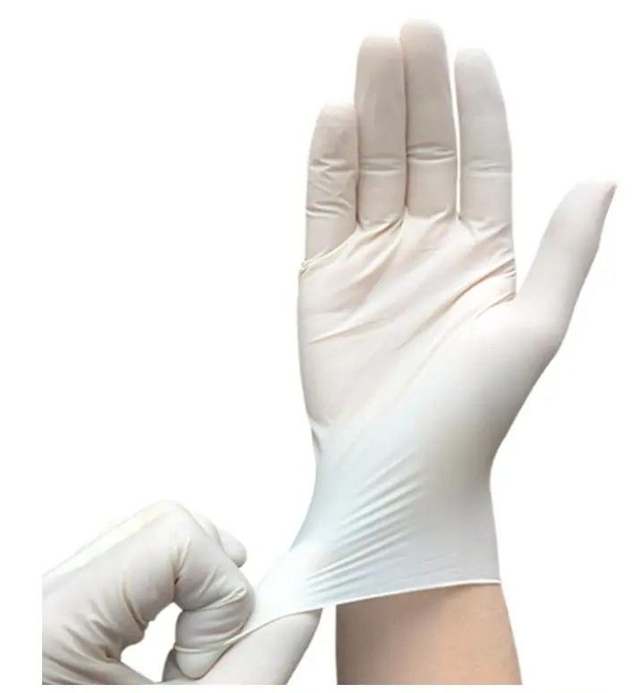 Breathable Aqls 0,65 EN374 pulverisierten Latex-Handschuhe für Küchen-Nahrungsmittelnote