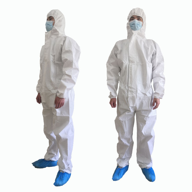 Mikroporöser Wegwerf- chirurgischer Overall EN14126 Wegwerf-Hazmat-Klage mit Haube