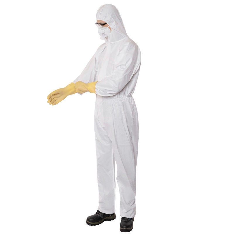 Breathable mit Kapuze medizinische Wegwerfschutzkleidung Soems Overall-30-70gsm
