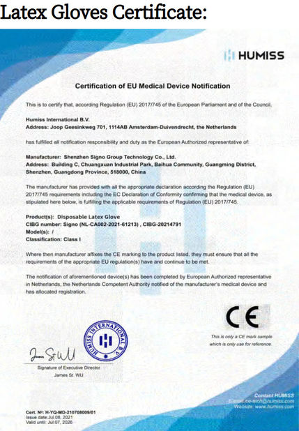 China Shenzhen Signo Group Technology Co., Ltd. zertifizierungen