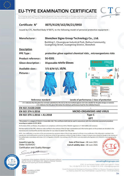 China Shenzhen Signo Group Technology Co., Ltd. zertifizierungen