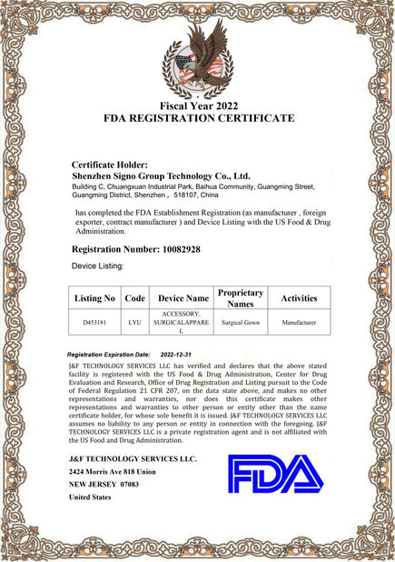 China Shenzhen Signo Group Technology Co., Ltd. zertifizierungen